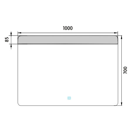 LED zrcadlo 1000x700 s dotykovým senzorem