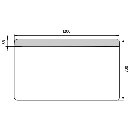 LED zrcadlo 1200x700
