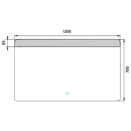 LED zrcadlo 1200x700 s dotykovým senzorem