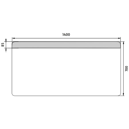 LED zrcadlo 1400x700