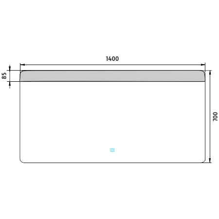 LED zrcadlo 1400x700 s dotykovým senzorem