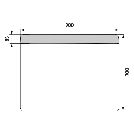 LED zrcadlo 900x700