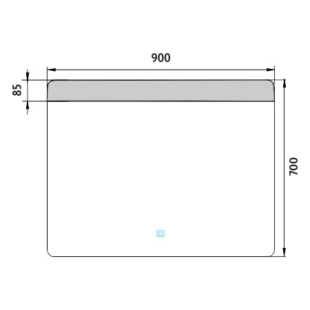 LED zrcadlo 900x700 s dotykovým senzorem