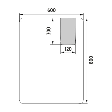 LED zrcadlo 600x800