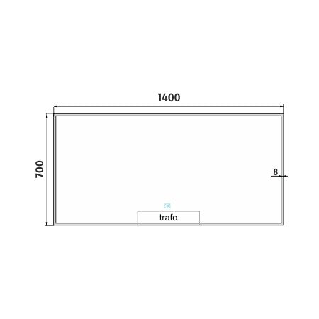 LED zrcadlo 1400x700 s dotykovým senzorem