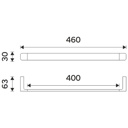 Towel rack, 46 cm