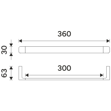 Towel rack, 36 cm