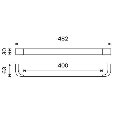 Towel rack, 49 cm
