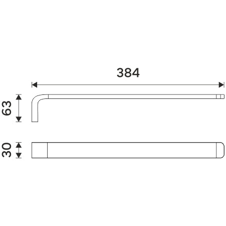 Towel rack, 39 cm