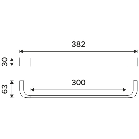 Towel rack, 39 cm