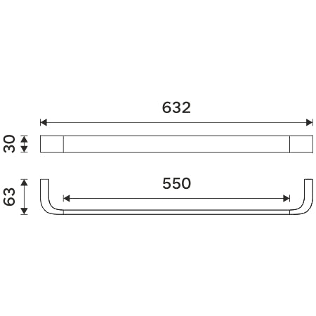 Towel rack, 63 cm