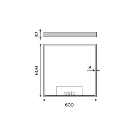 LED zrcadlo 600x600