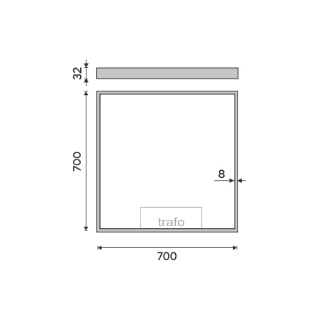 LED Mirror 700x700