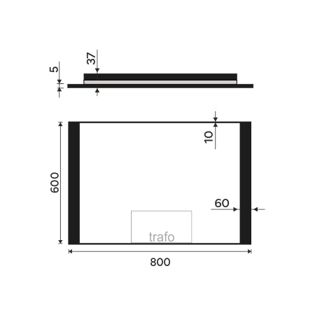 Black LED mirror, 800x600